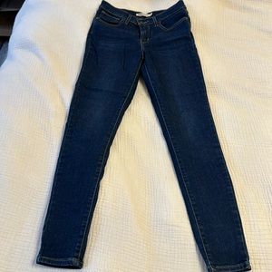 Levi skinny jeans. Size 27. Dark wash.